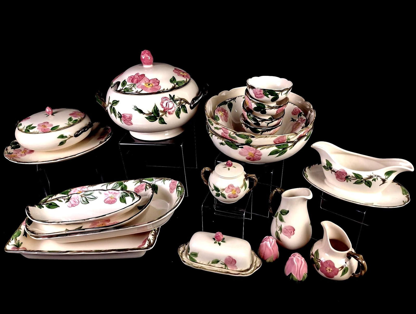 21 Pcs Franciscan Desert Rose Serving Ware (1 of 3)
