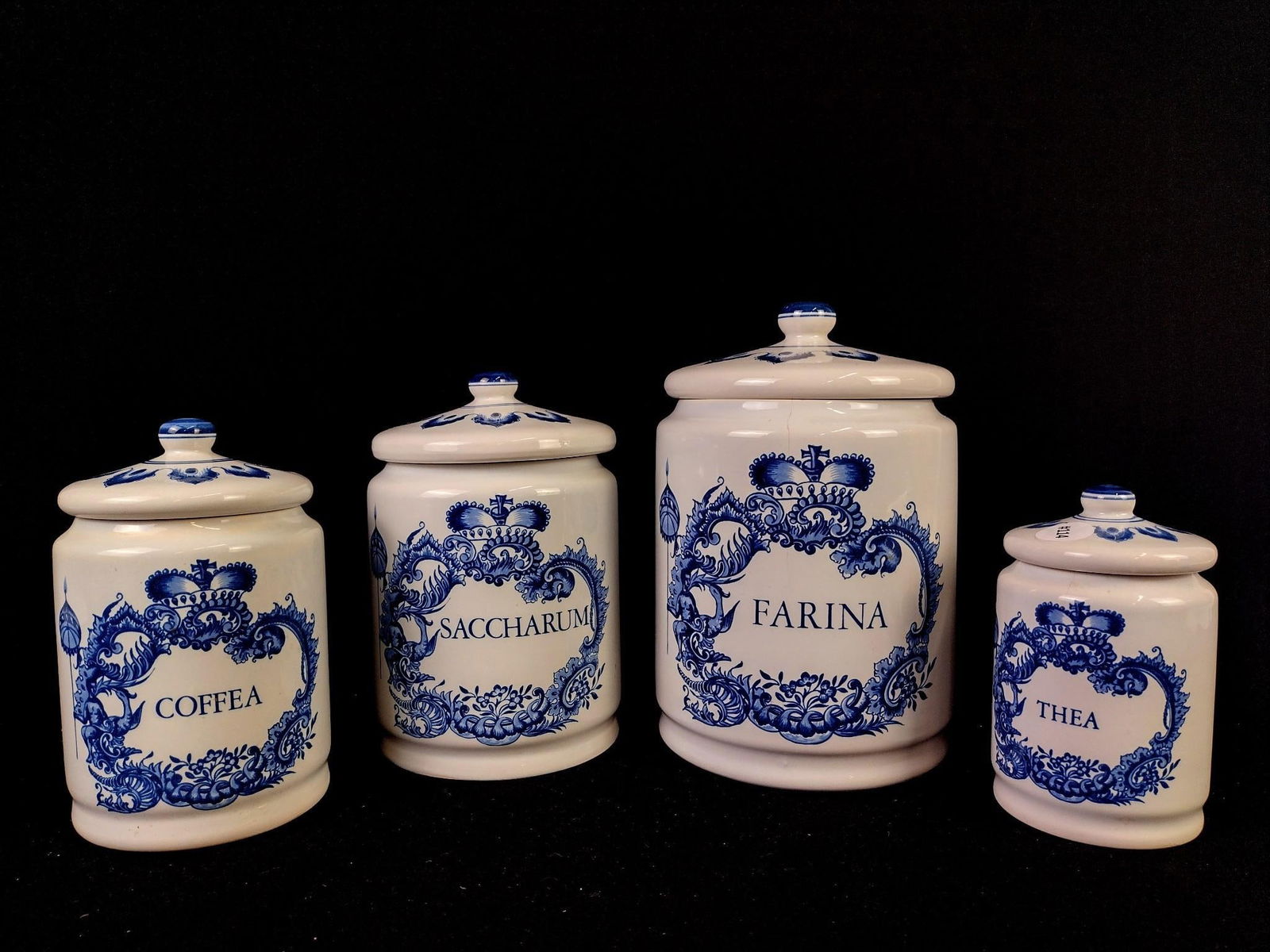 4 Pc Delft Canister Set (1 of 3)