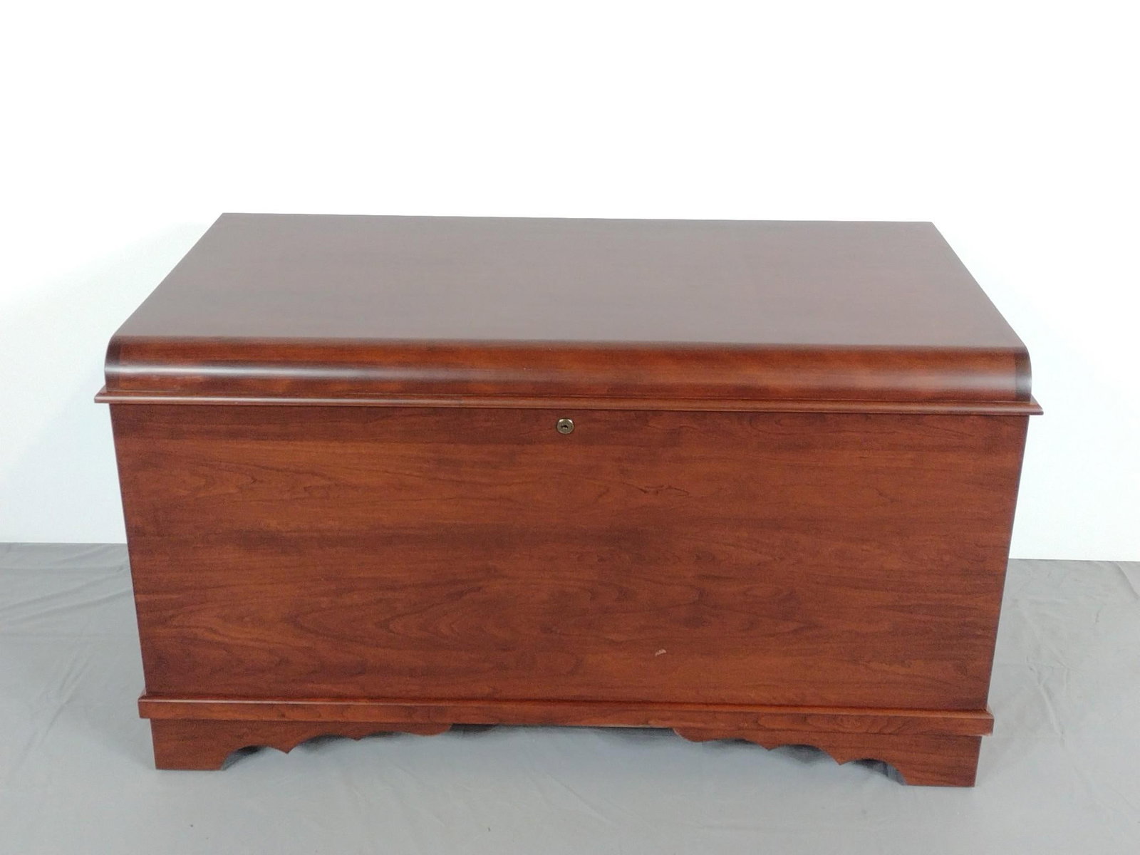 Blanket Chest: No maker name found. 46" wide x 24-1/2" deep x 25-1/2" high closed.