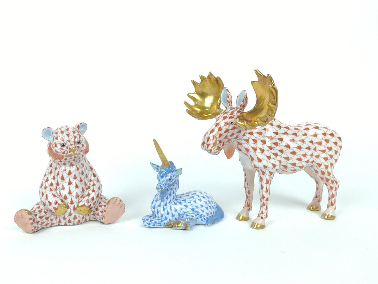 3 Herend Animal Figurines (1 of 9)
