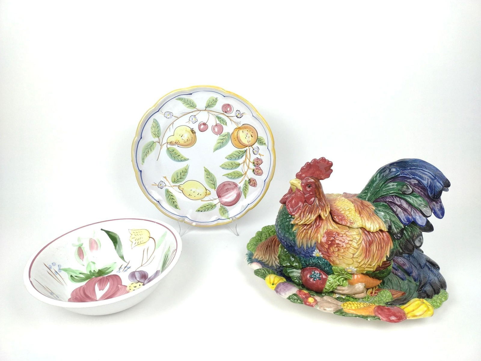 4 Ceramics incl Rooster Tureen (1 of 7)