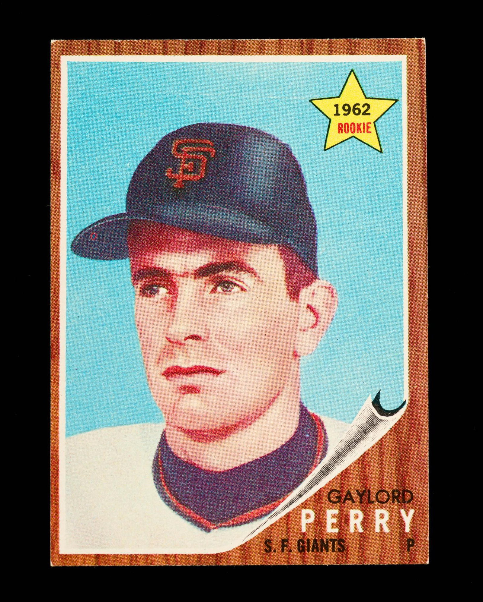 1962 Gaylord Perry Rookie Topps Baseball Card: 1962 Perry rookie #199. EX. CONDITION: MEG/DB