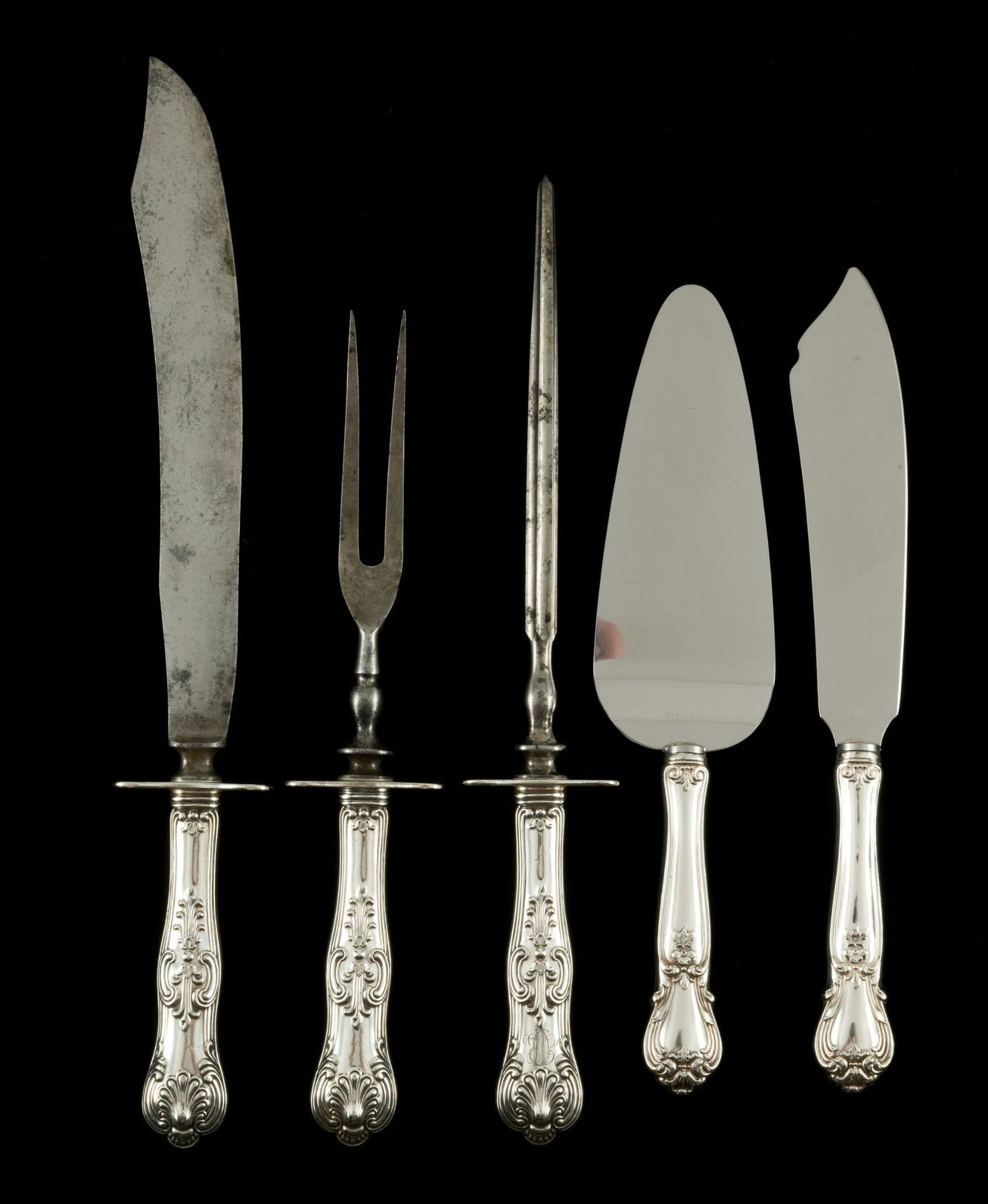 5 Dominick & Haff Sterling Handled Serving Pieces (1 of 5)