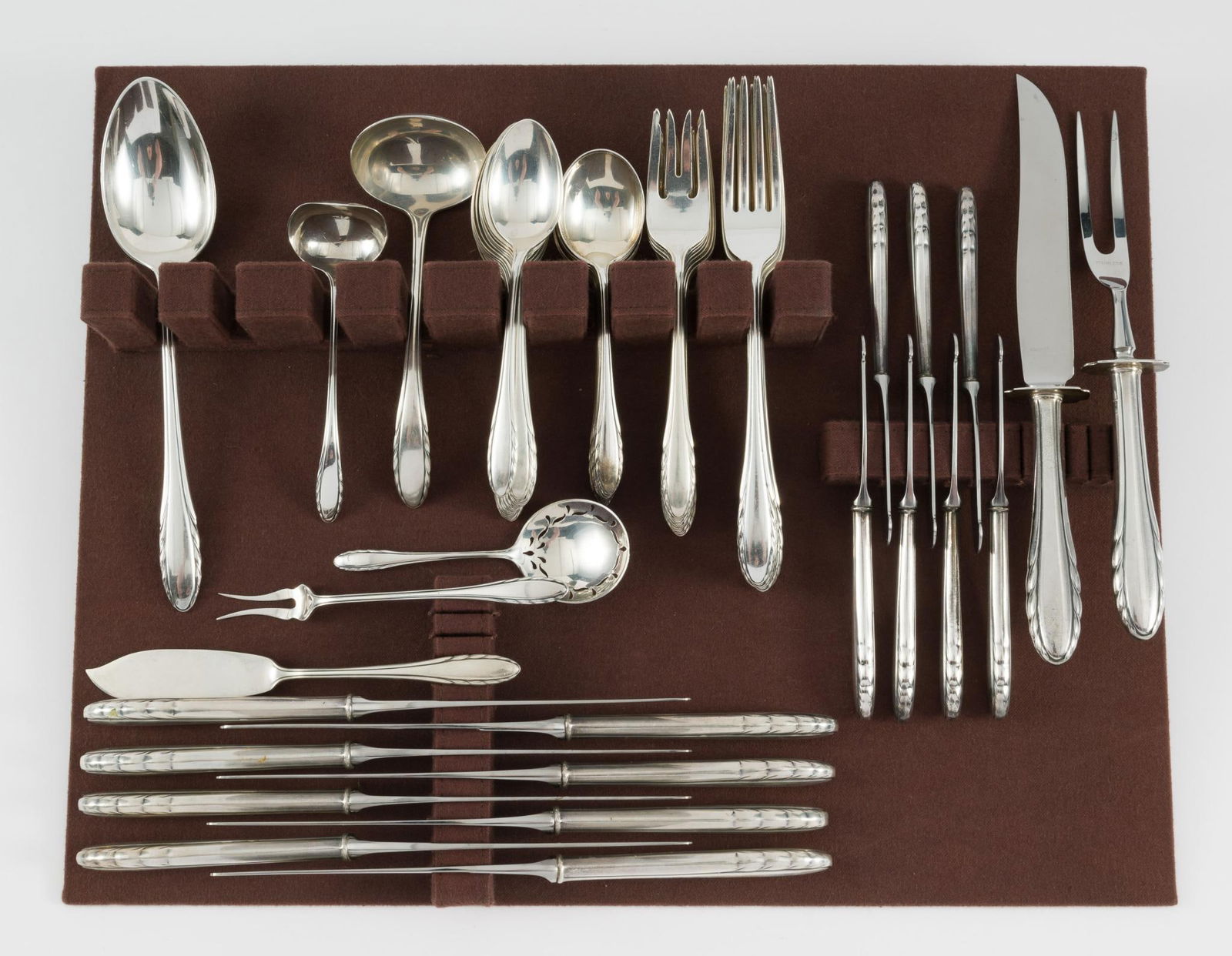 63 Pcs Gorham 'Lyric' Sterling Silver Flatware (1 of 7)