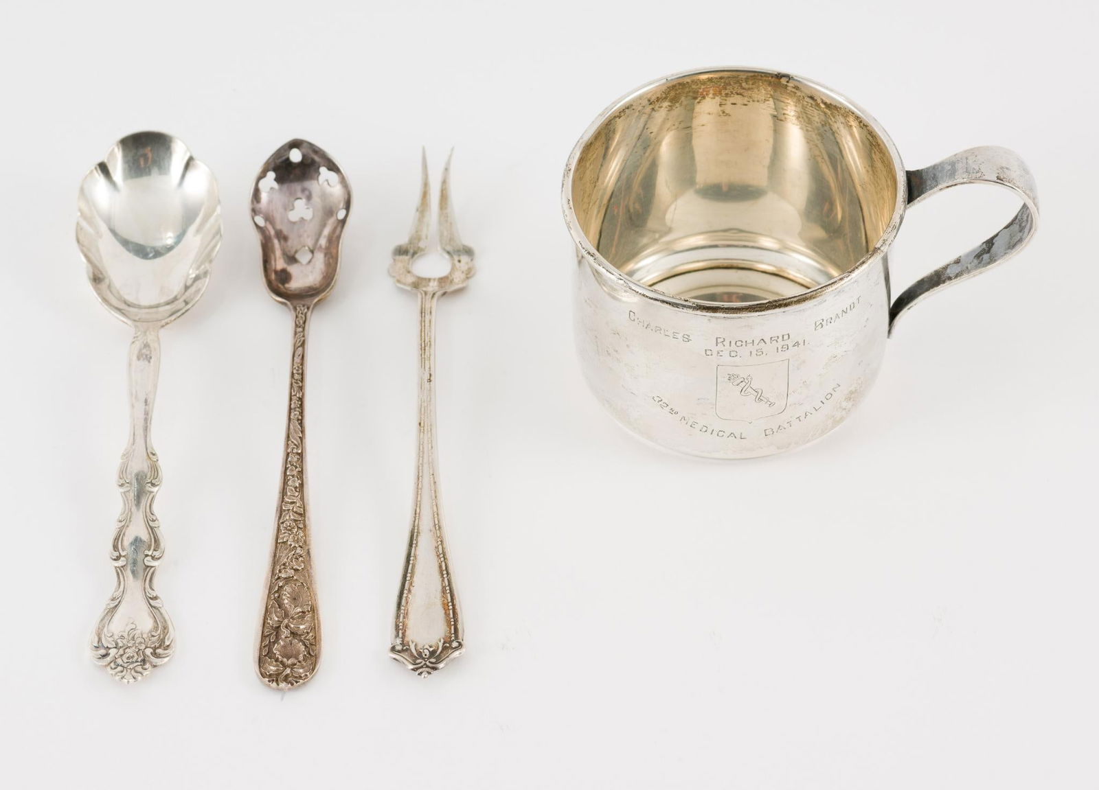 3 Pcs. Sterling Spoons & International Silverplate Spoon (1 of 8)