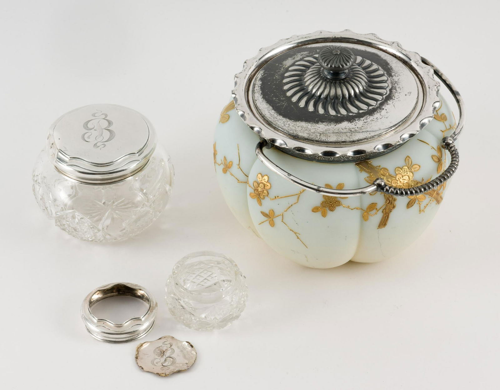 3 Sterling Lidded Jars (1 of 6)