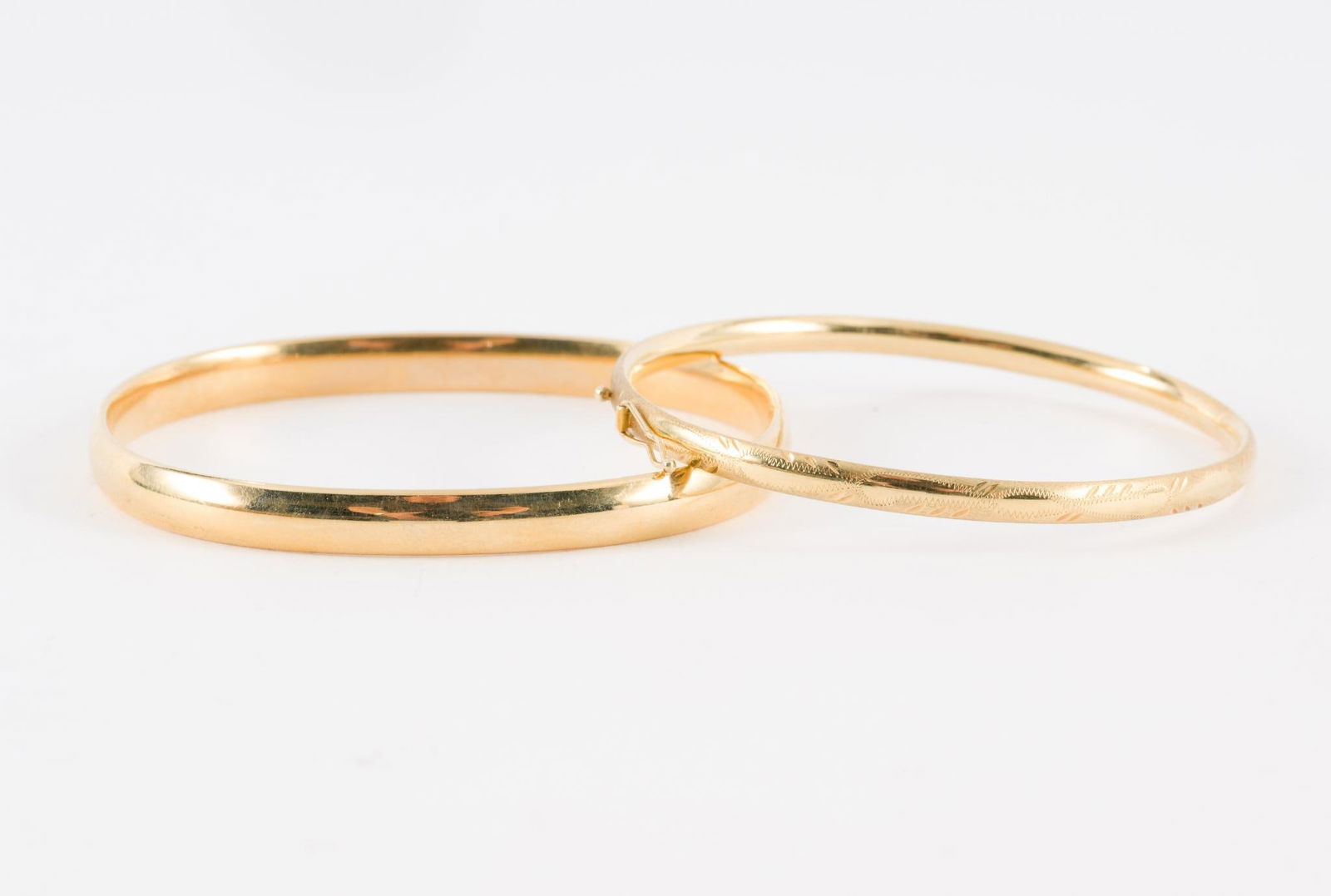 2 14K Gold Bangle Bracelets (1 of 3)