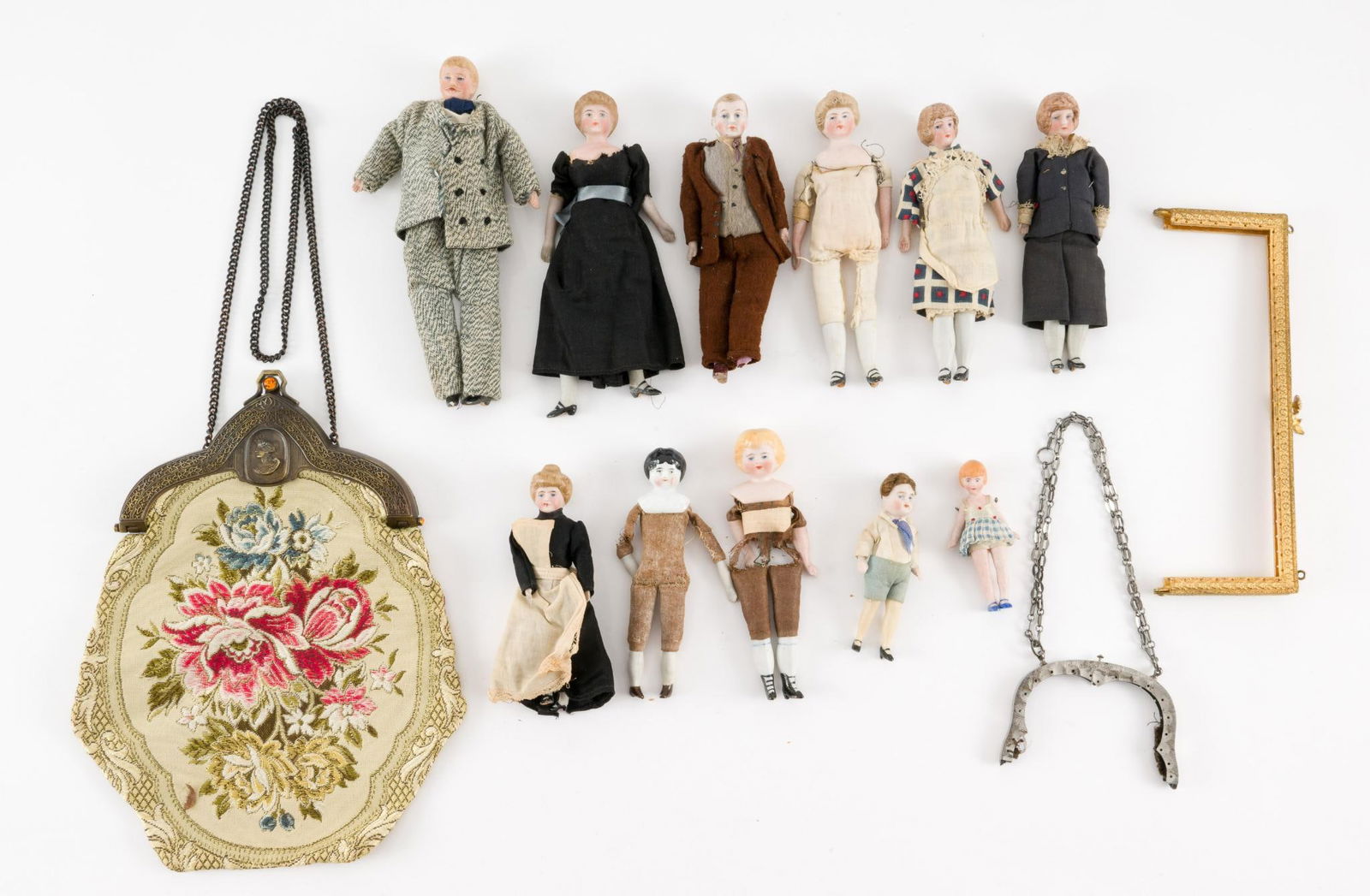 14 Antique Items incl Bisque Dolls (1 of 8)