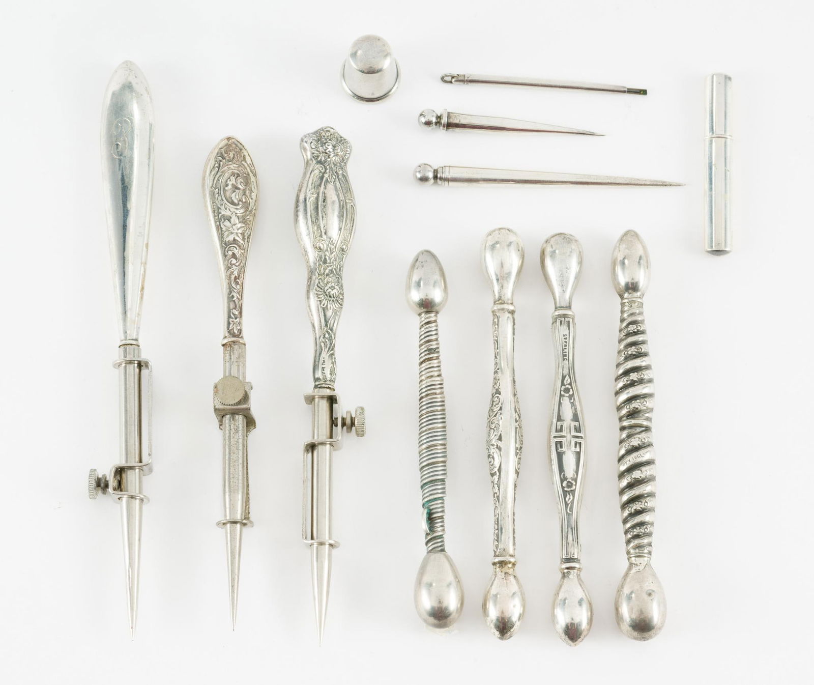 Grouping of Victorian Sterling Sewing Items (1 of 4)