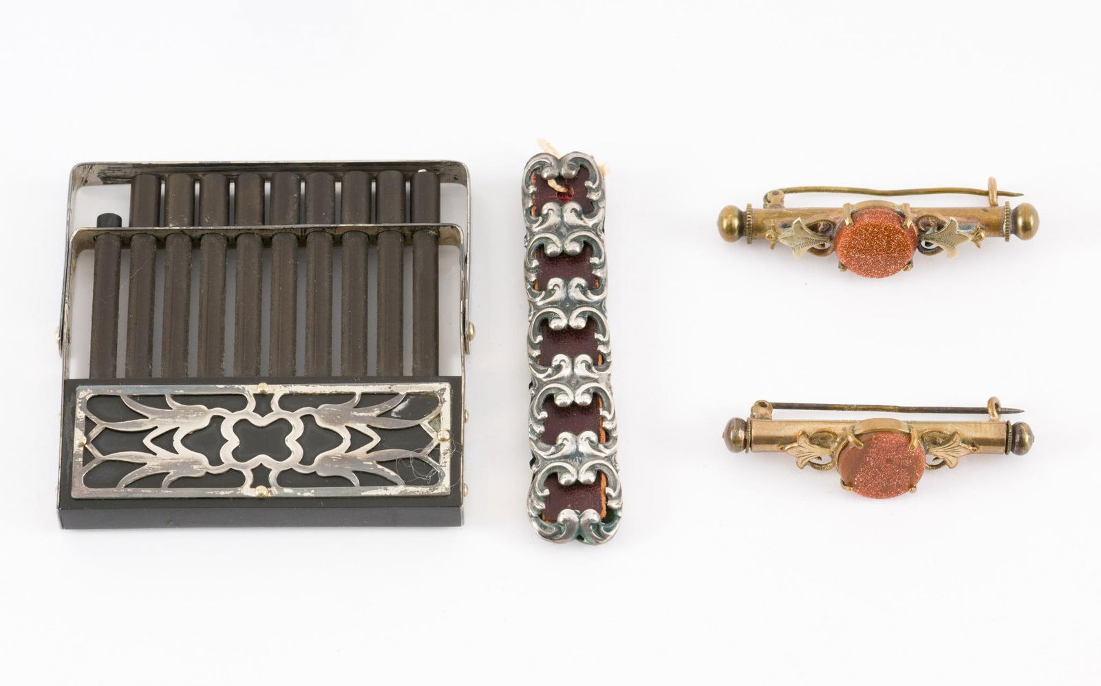 4 Antique Needle Cases incl Sterling (1 of 5)