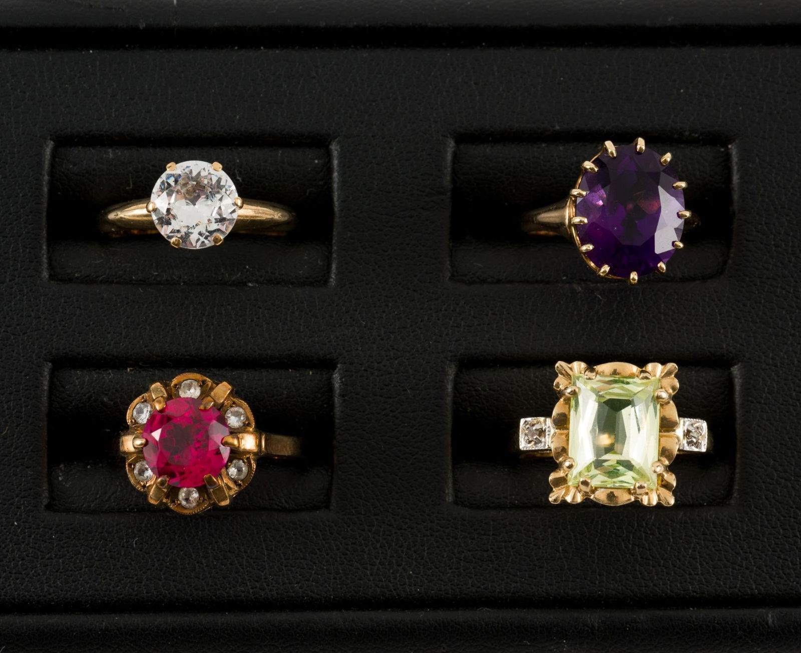 4 10K Gold & Gemstone Rings (1 of 9)