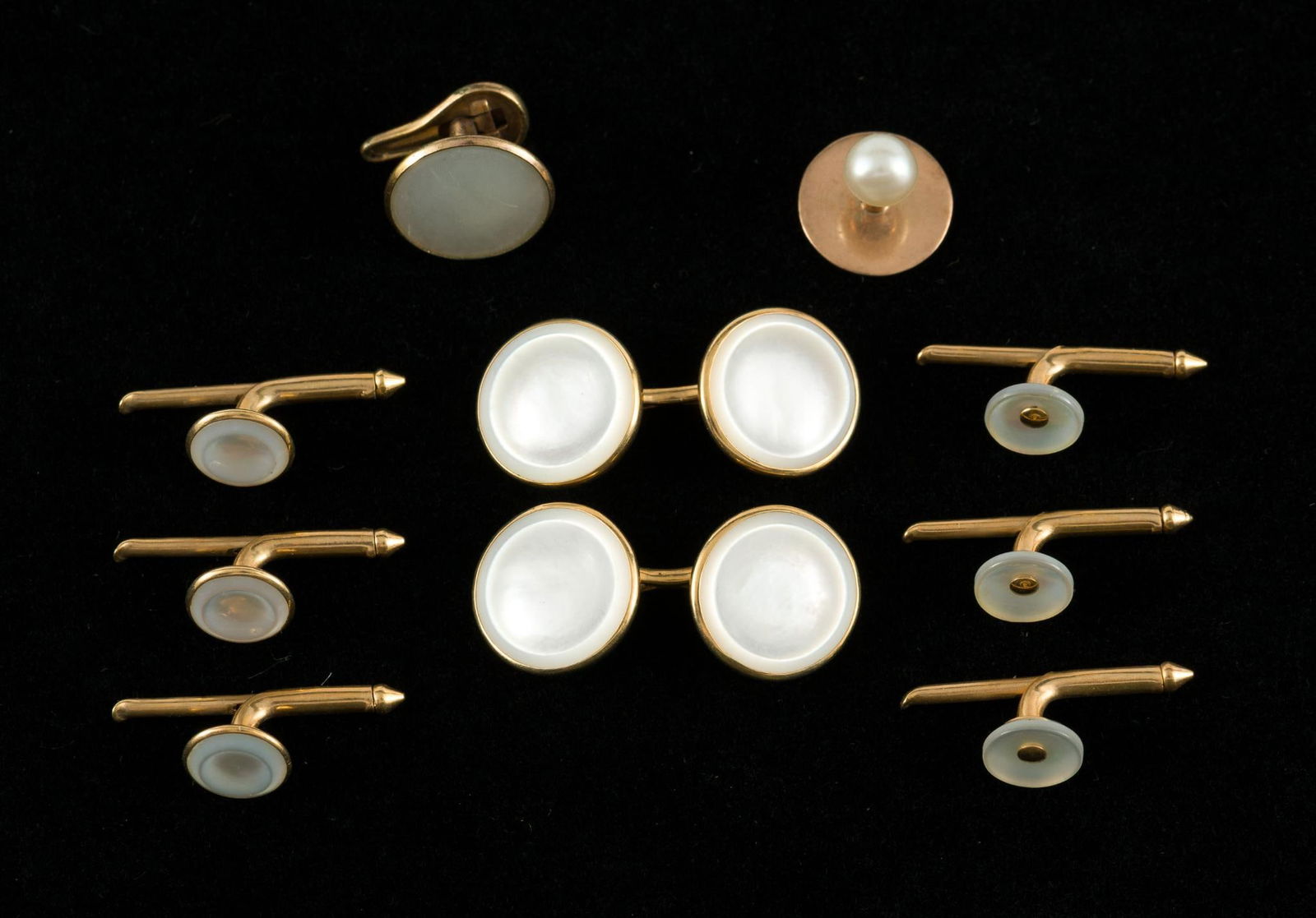 10 14K Gold & MOP Cufflinks (1 of 3)