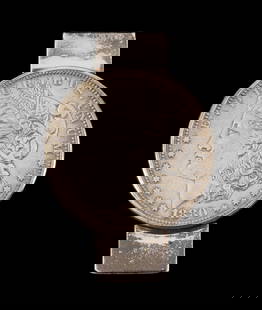 Tiffany Sterling Money Clip: Sterling money clip with Morgan silver dollar stamped sterling and Tiffany & Co. in original Tiffany box.