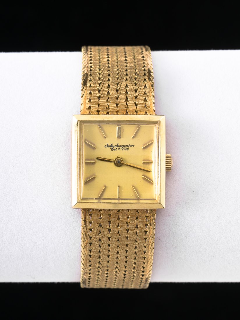 14k Solid Gold Jules Jurgensen Bracelet Watch (1 of 10)