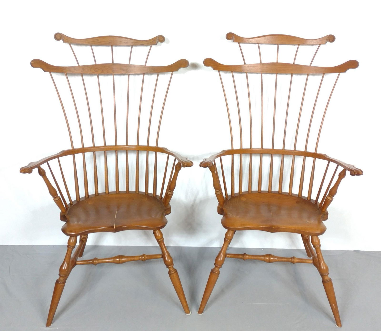 Pair Of Marlow (York, PA) Comb Back Windsor Chairs (1 of 8)