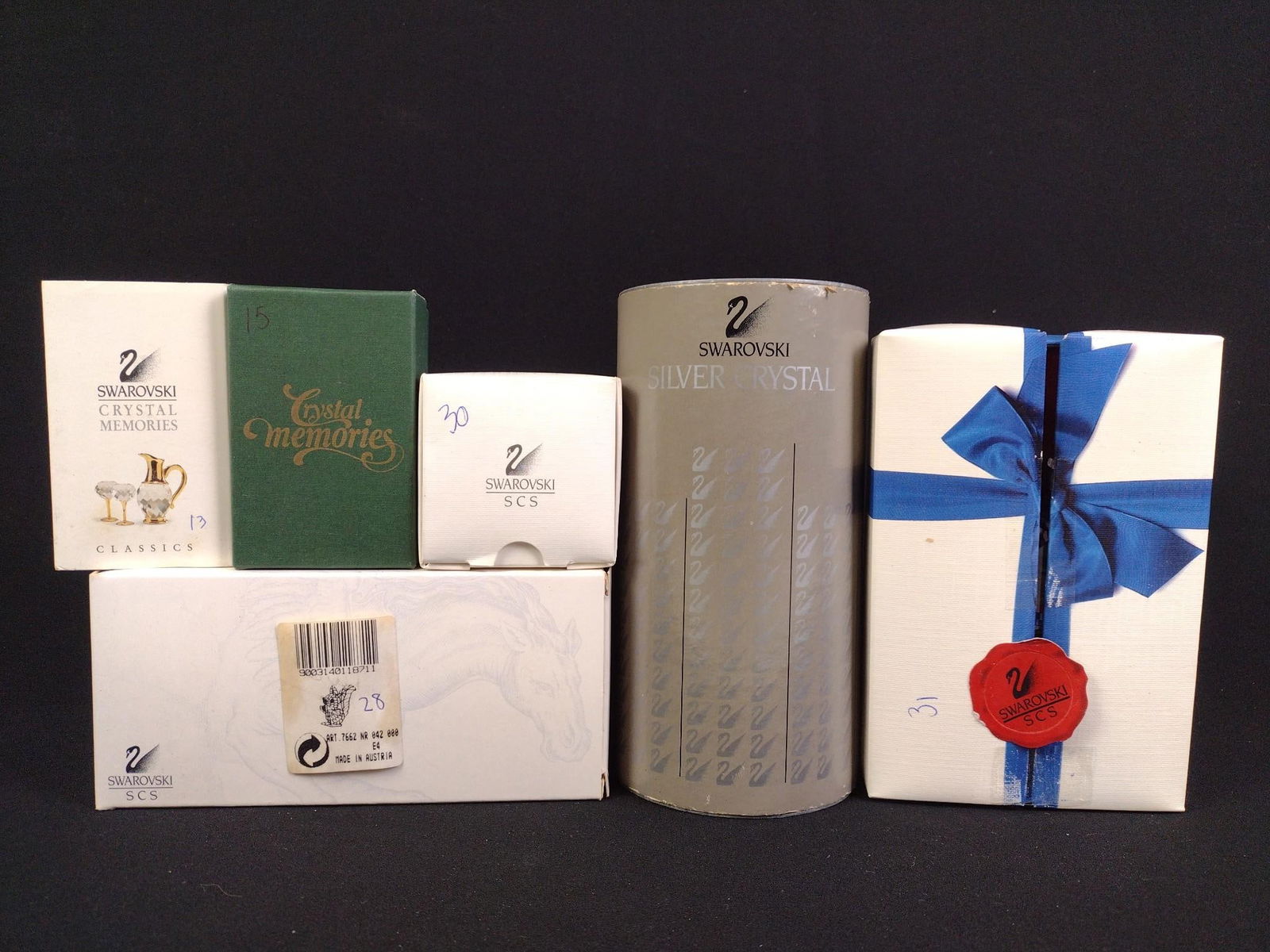 Swarovski Crystal Seahorse, Sphere, Ruby Heart, Squirrel, Pitcher and Stemware (1 of 6)