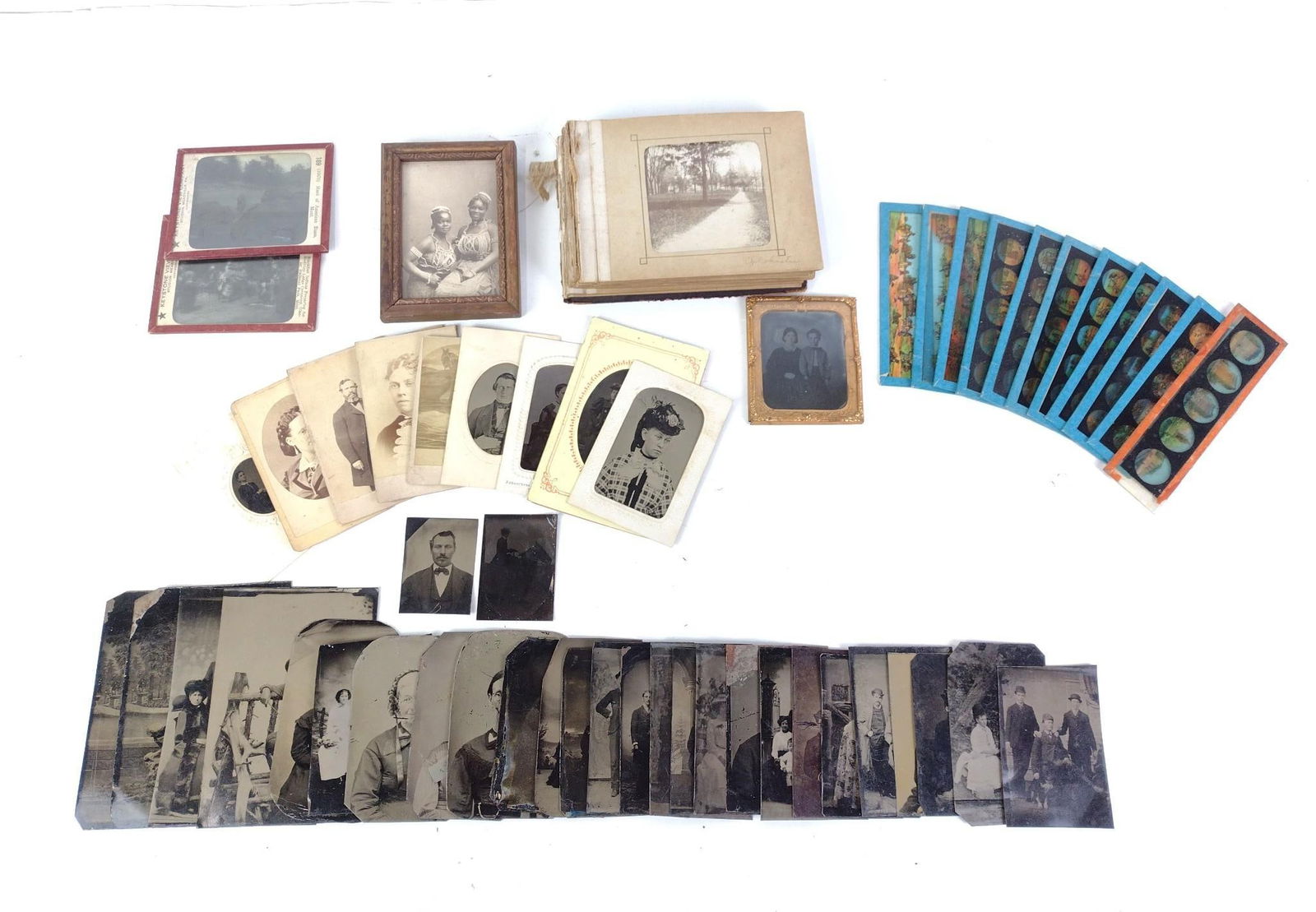 Large Grouping Antique Photos and Glass Slides (1 of 8)