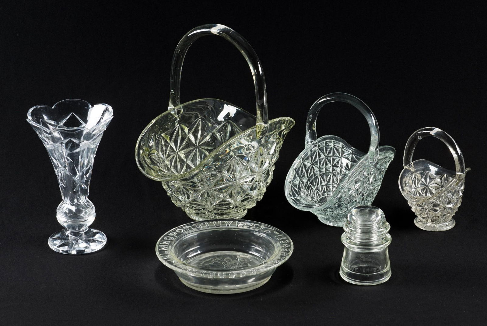 6 Pcs Glassware incl Baskets and Childs Dish (1 of 8)