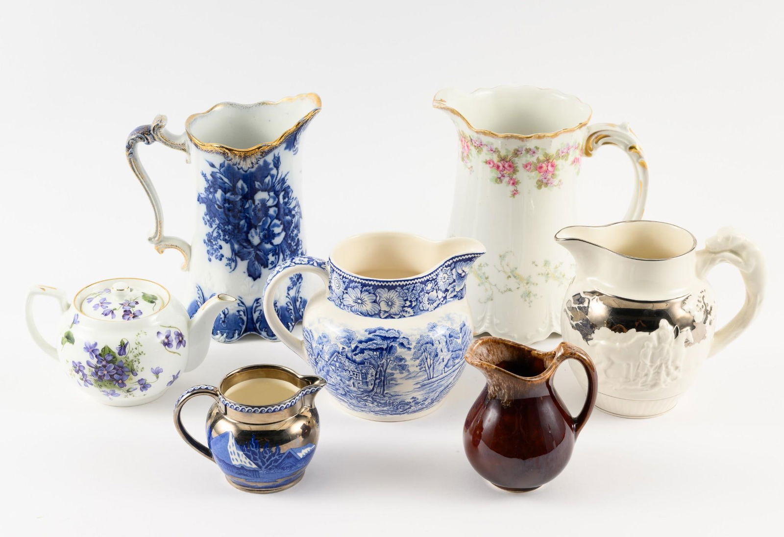 7 Ceramic Pitchers and Tea Pot incl Wedgwood (1 of 14)