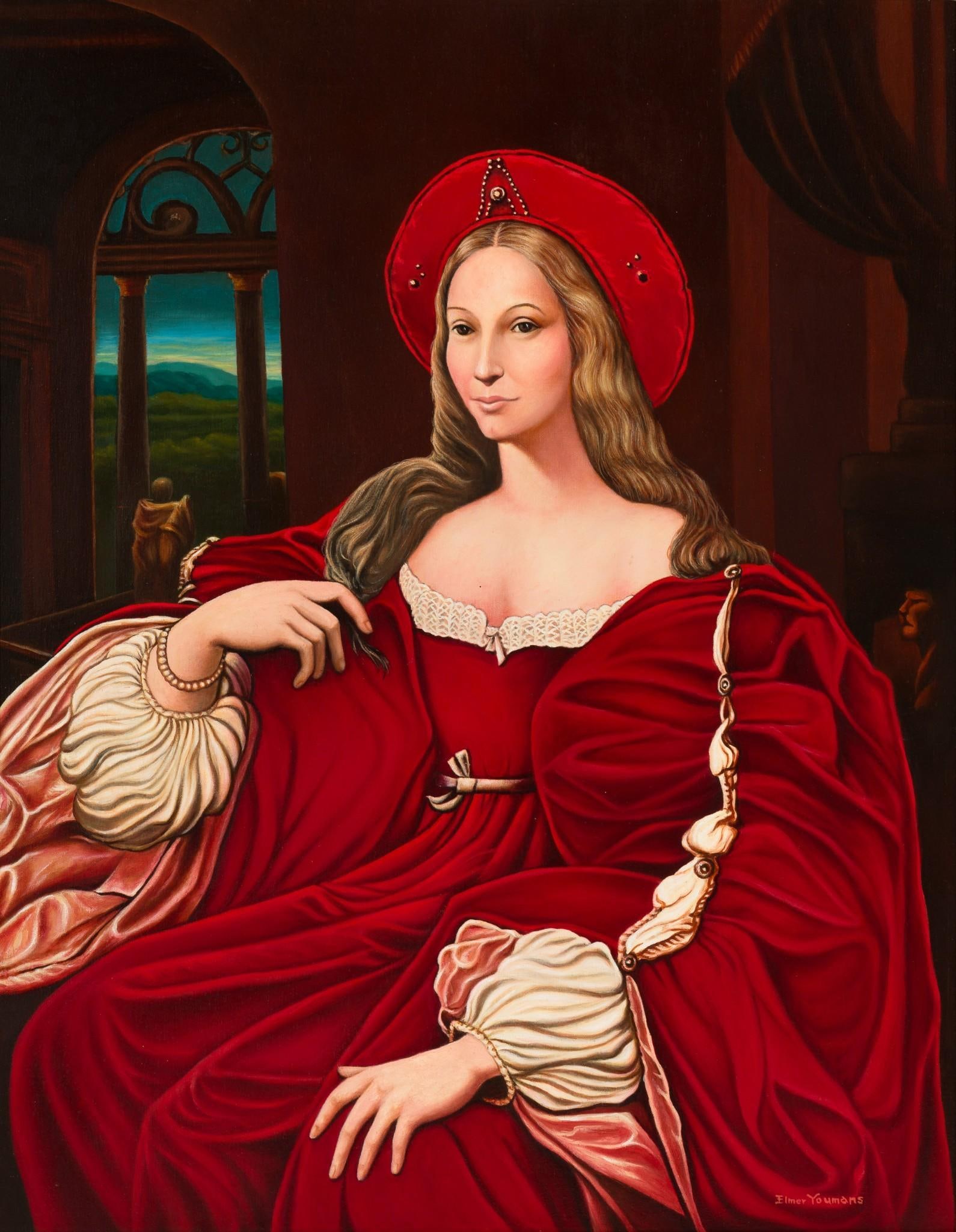 Elmer W. Youmans "Portrait of Joan of Aragon" Painting (1 of 5)