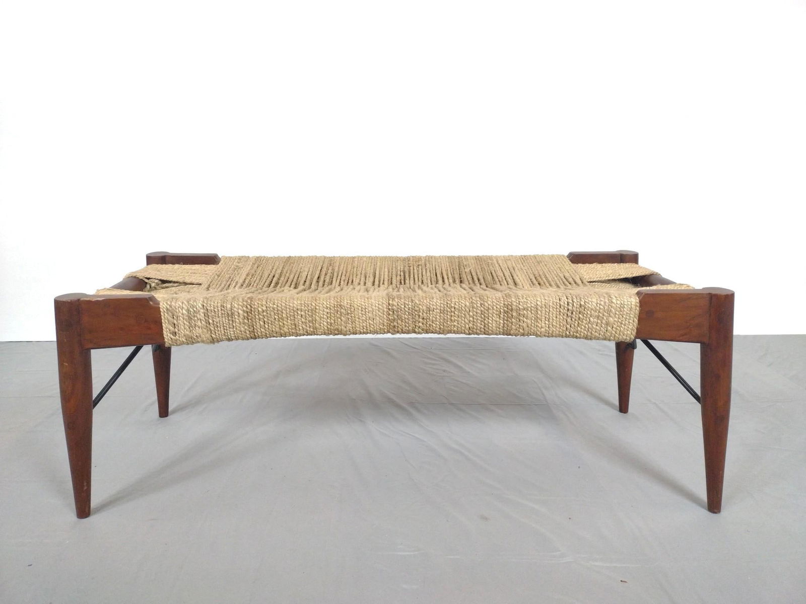 Modern Rope Woven Bench (1 of 5)