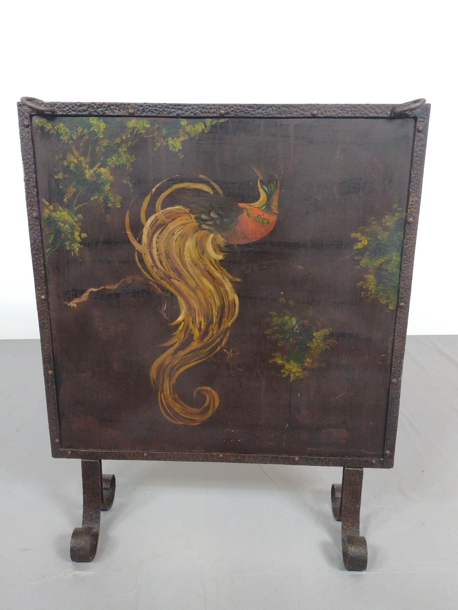 Hand Painted Metal Fireplace Screen (1 of 6)