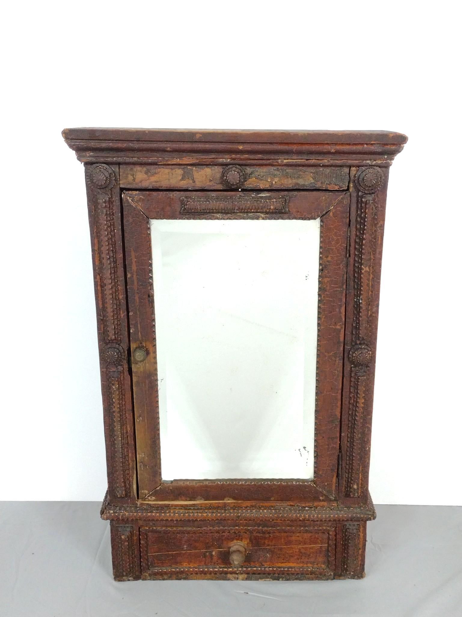 Tramp Art Wall Cabinet (1 of 7)