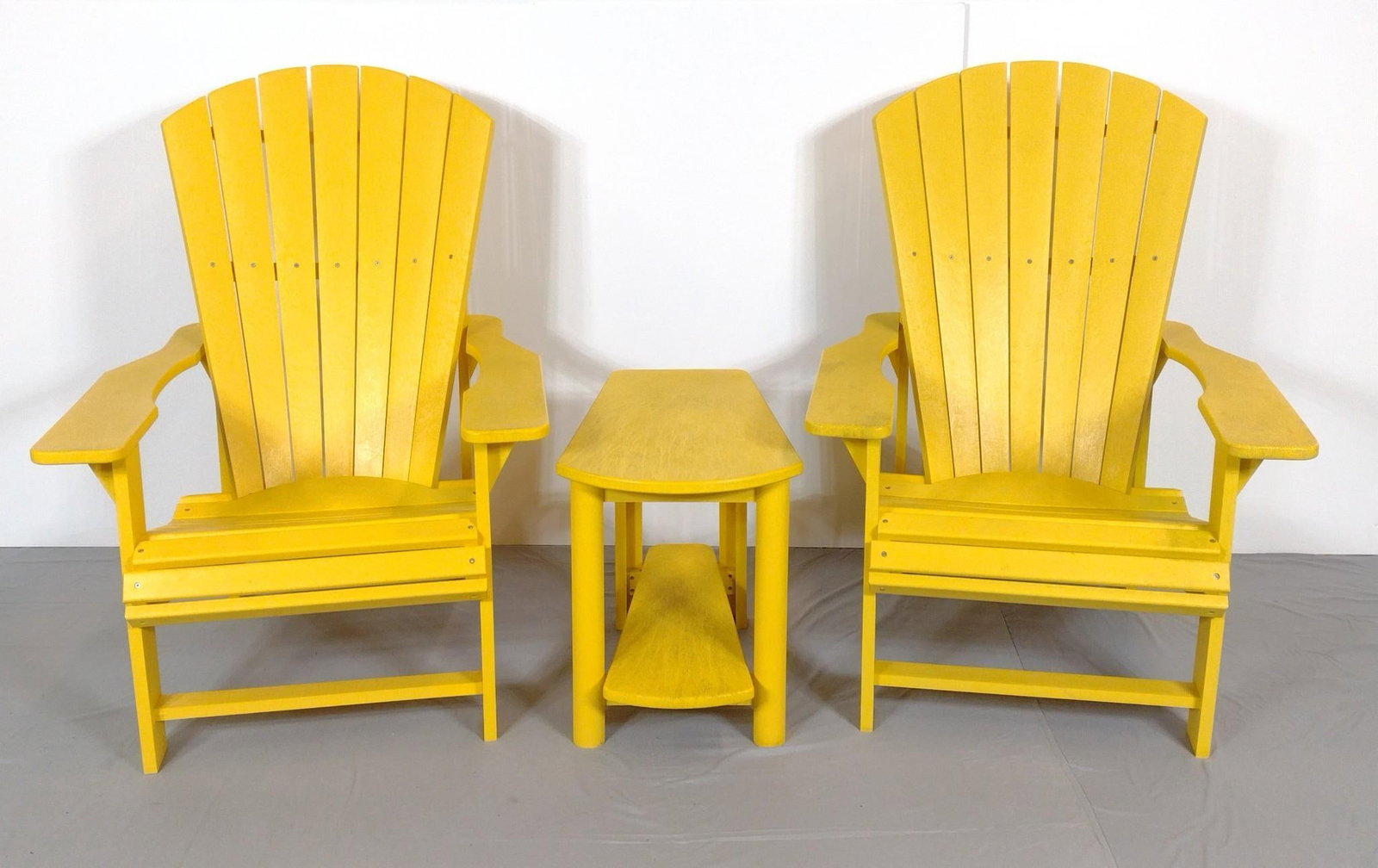 3 Pc C.R. Plastic Products Adirondack Chairs w/ Table (1 of 7)