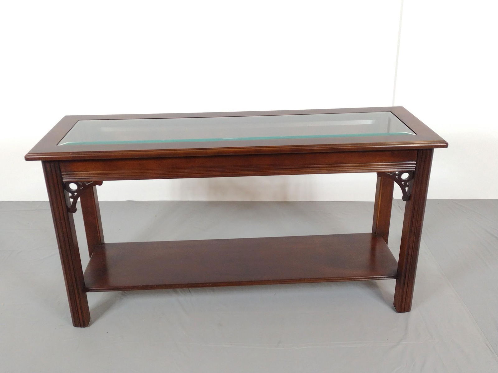 Sofa Table: 52" wide X 17" deep X 27" high. MG.