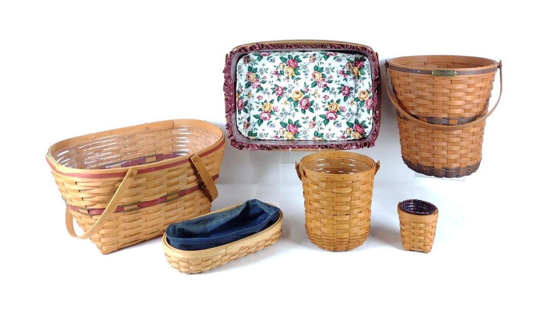 6 Longaberger Baskets incl Tray (1 of 14)