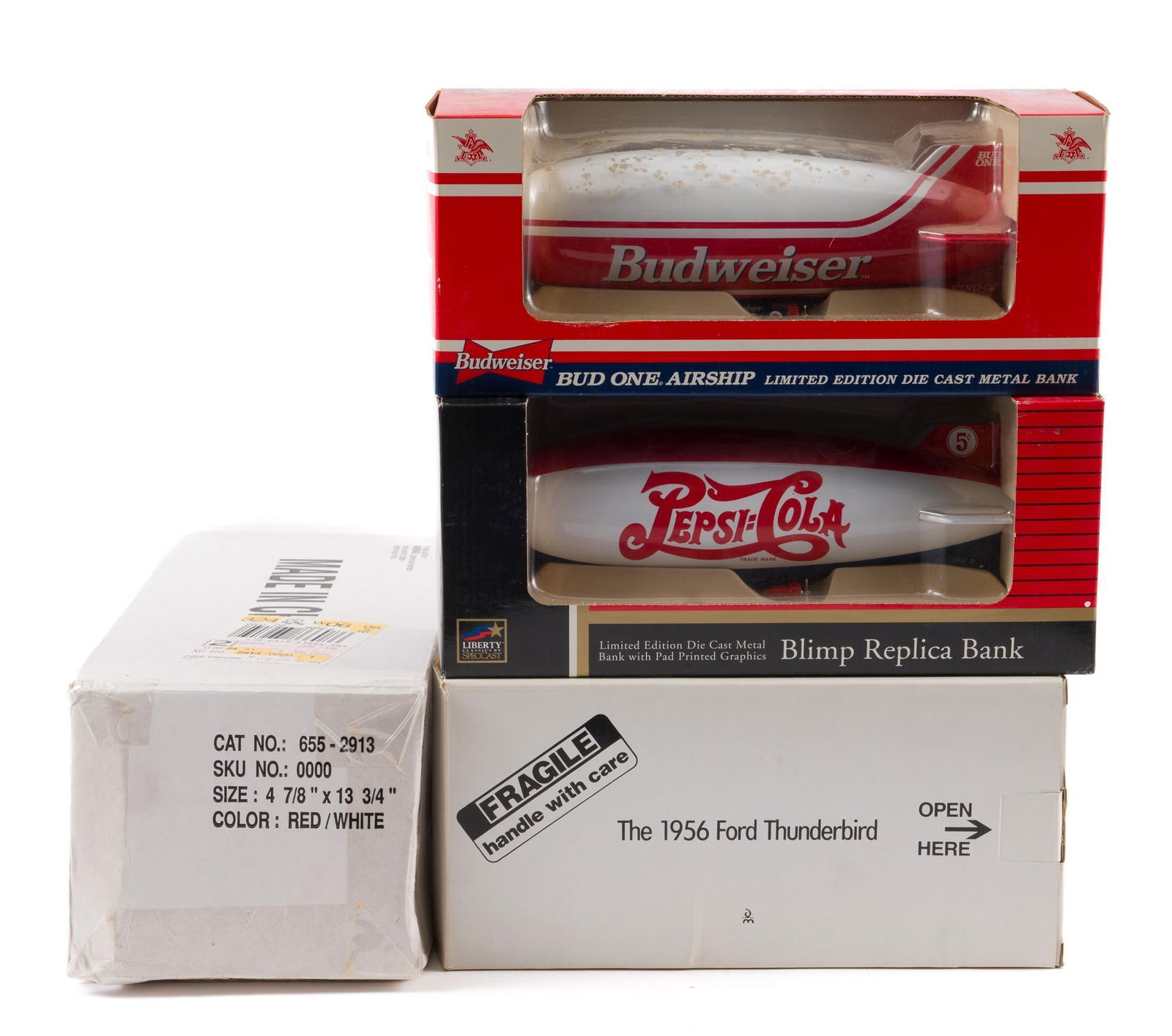 4 Model Vehicles Incl Danbury Mint 1956 Ford Thunderbird (1 of 4)