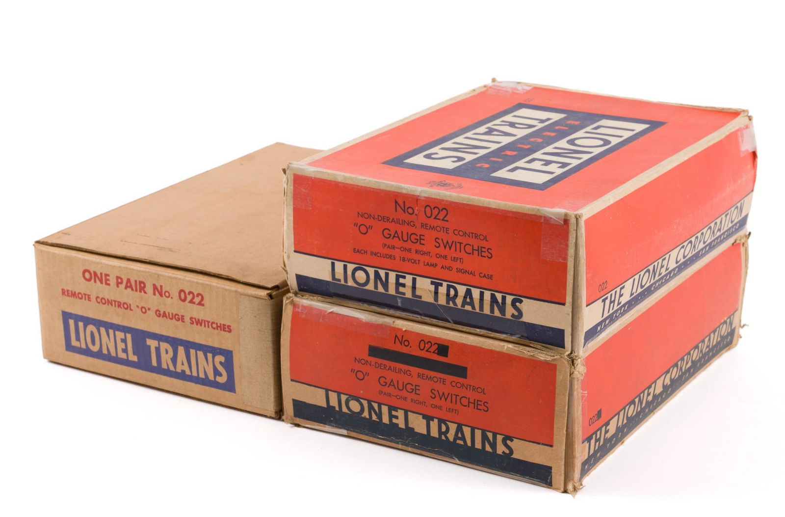 3 Pairs Boxed Lionel No. 022 Remote-Control O-Gauge Switches (1 of 3)
