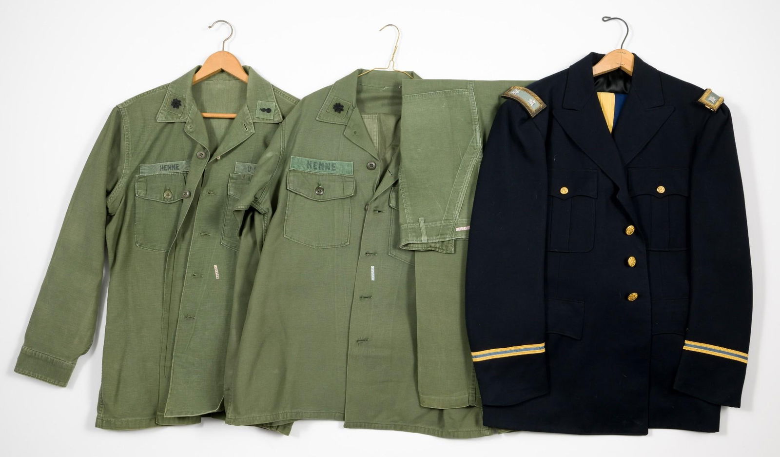 U.S. Army Service Uniform & 2 U.S. Army Vietnam Jungle Fatigues (1 of 5)
