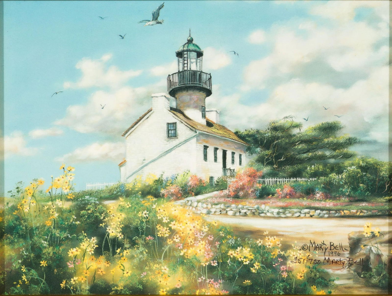 Marty Bell "Point Loma Llighthouse" Ltd Ed Print (1 of 5)