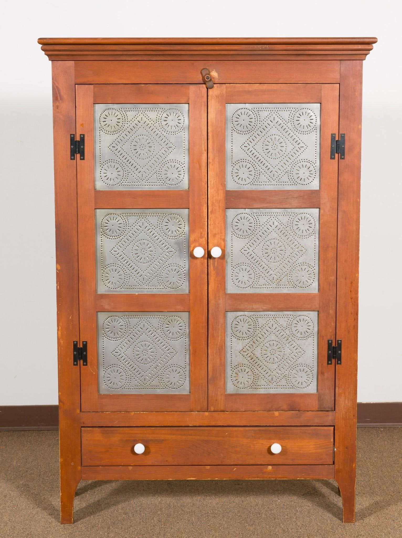 Mastercraft Pie Safe w/ Punched Tin Front Panels (1 of 8)