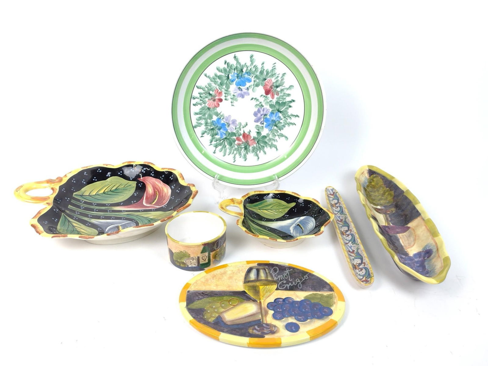 7 Pcs Italian Ceramics Incl Pasta Bowl (1 of 4)