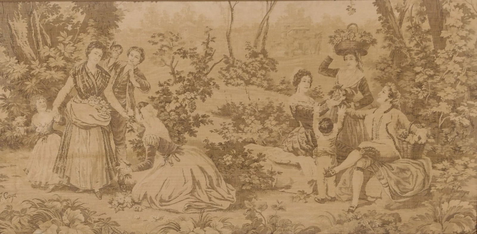 Italian Continental Style Framed Tapestry (1 of 4)