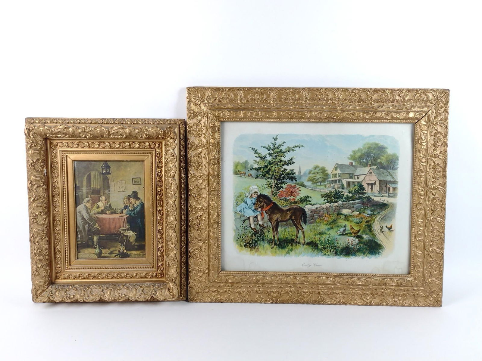 Two Antique Prints in Ornate Frames Incl Early Cares (1 of 7)