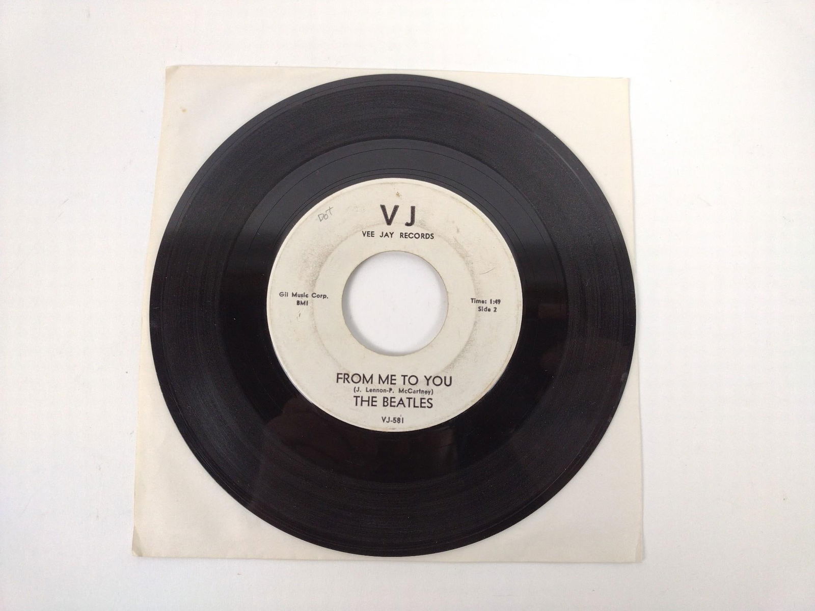 Rare Beatles 1964 White Label Vee Jay Please, Please Me 45 (1 of 2)