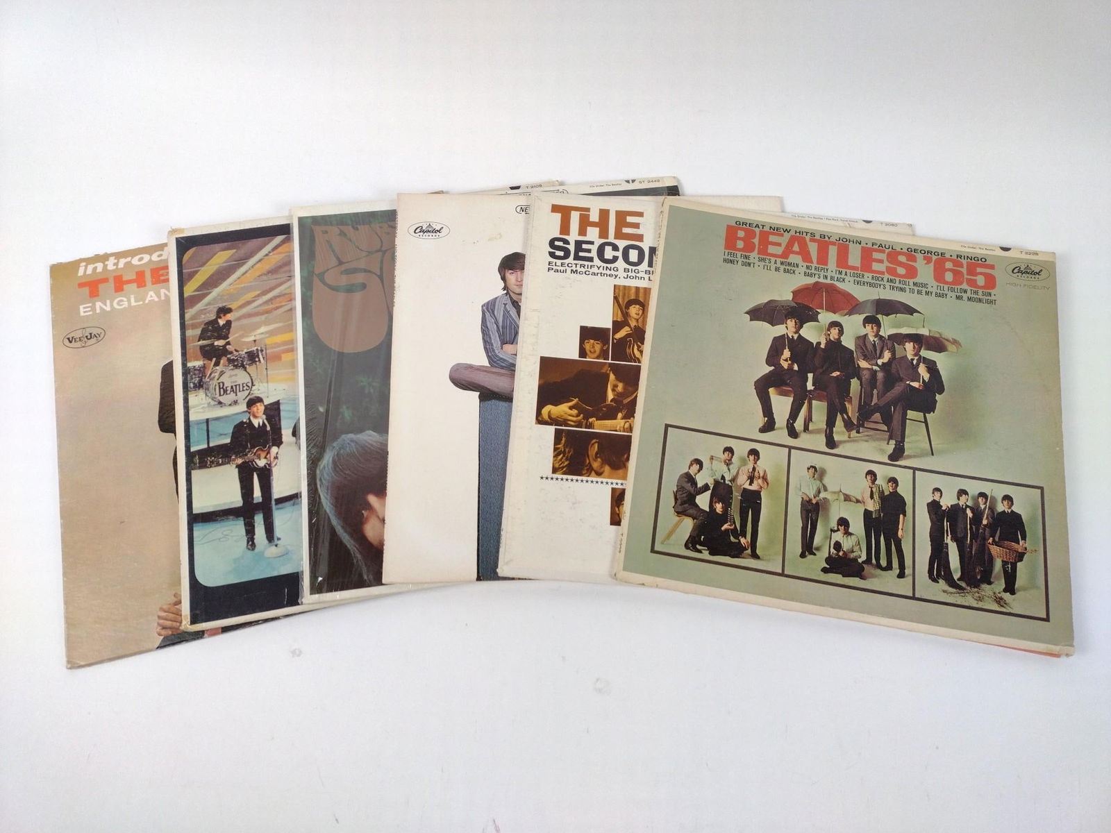 6 Beatles Records Incl Rubber Soul (1 of 3)