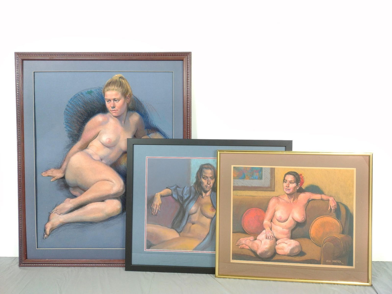 3 Karl Foster Nudes Pastels (1 of 13)