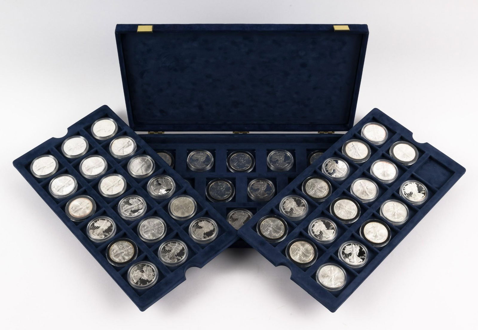 Big Set of Silver Eagle One Dollar Coins Mint State and Proof (1 of 4)