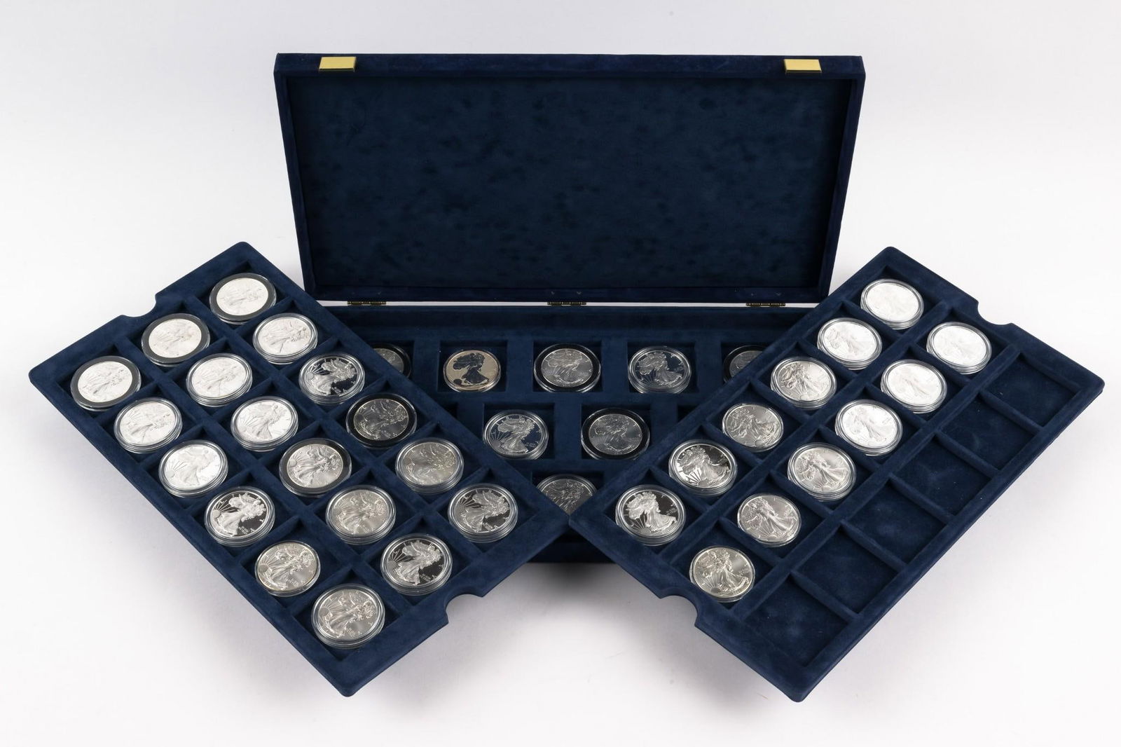 Big Set of Silver Eagle One Dollar Coins Mint State and Proof (1 of 4)