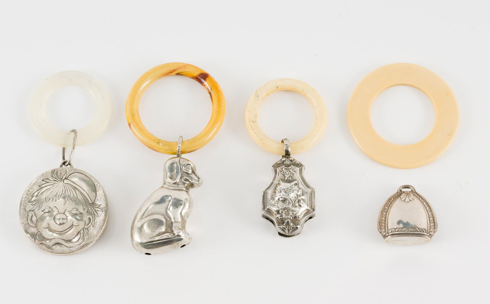 4 Sterling Baby Rattles/Teething Rings (1 of 6)