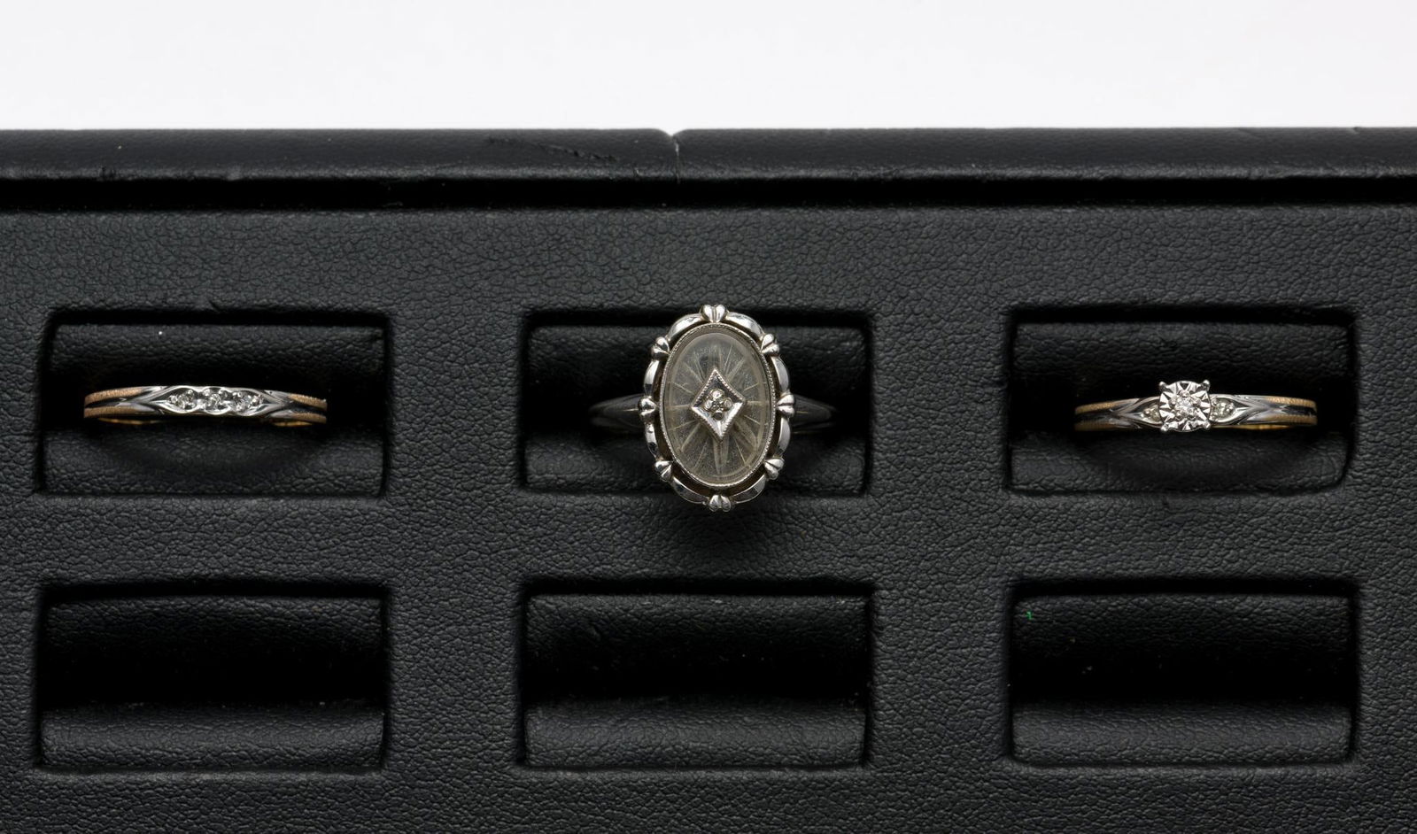 3 10K Gold &; Diamond Rings (1 of 8)