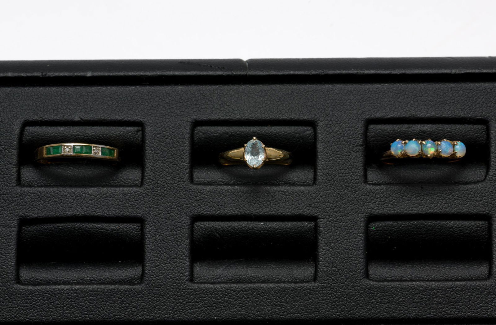 3 10K Gold &; Gemstone Rings (1 of 8)