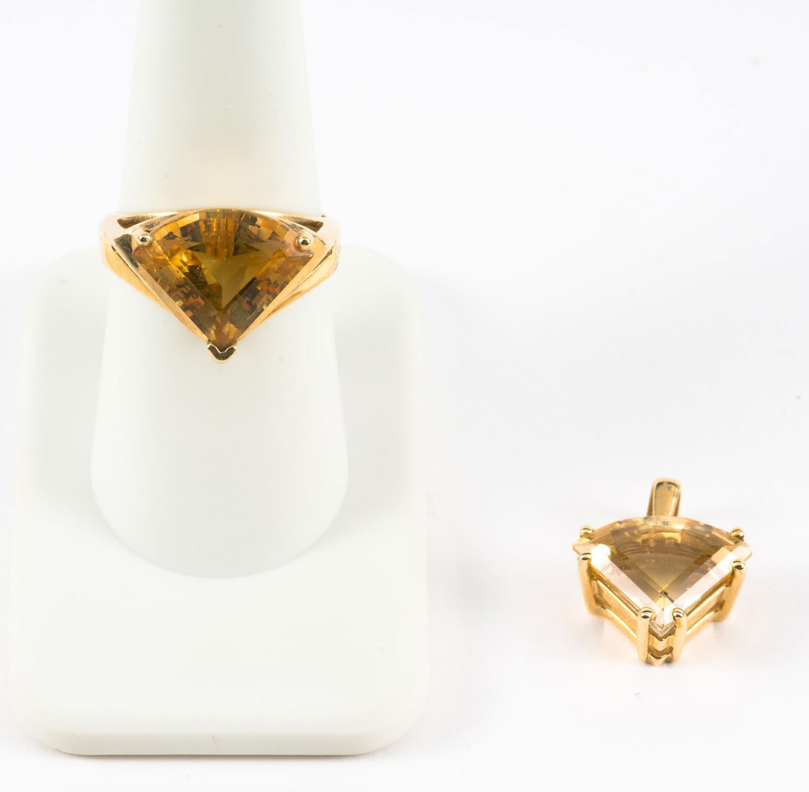14K Gold &; Citrine Ring and Pendant (1 of 7)