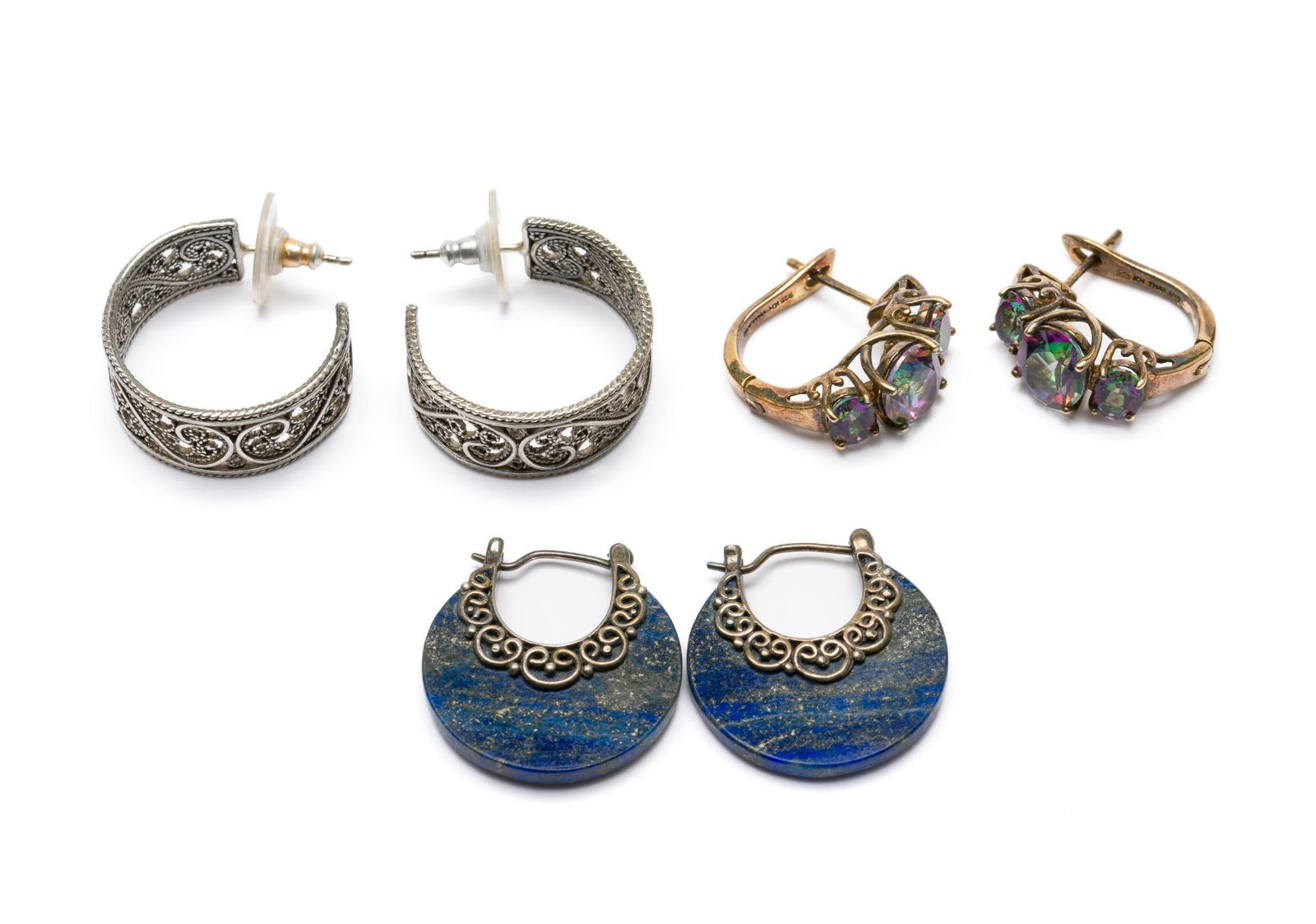 3 Prs Sterling Earrings incl Kit Heath (1 of 8)