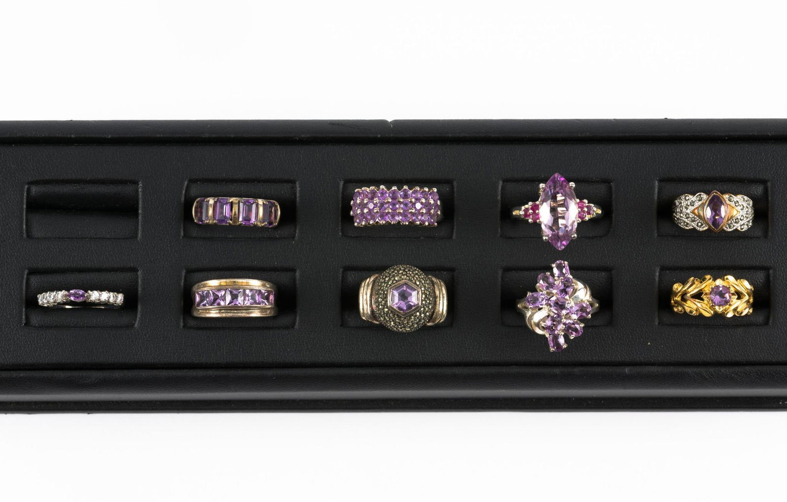 9 Sterling &; Amethyst Rings (1 of 10)