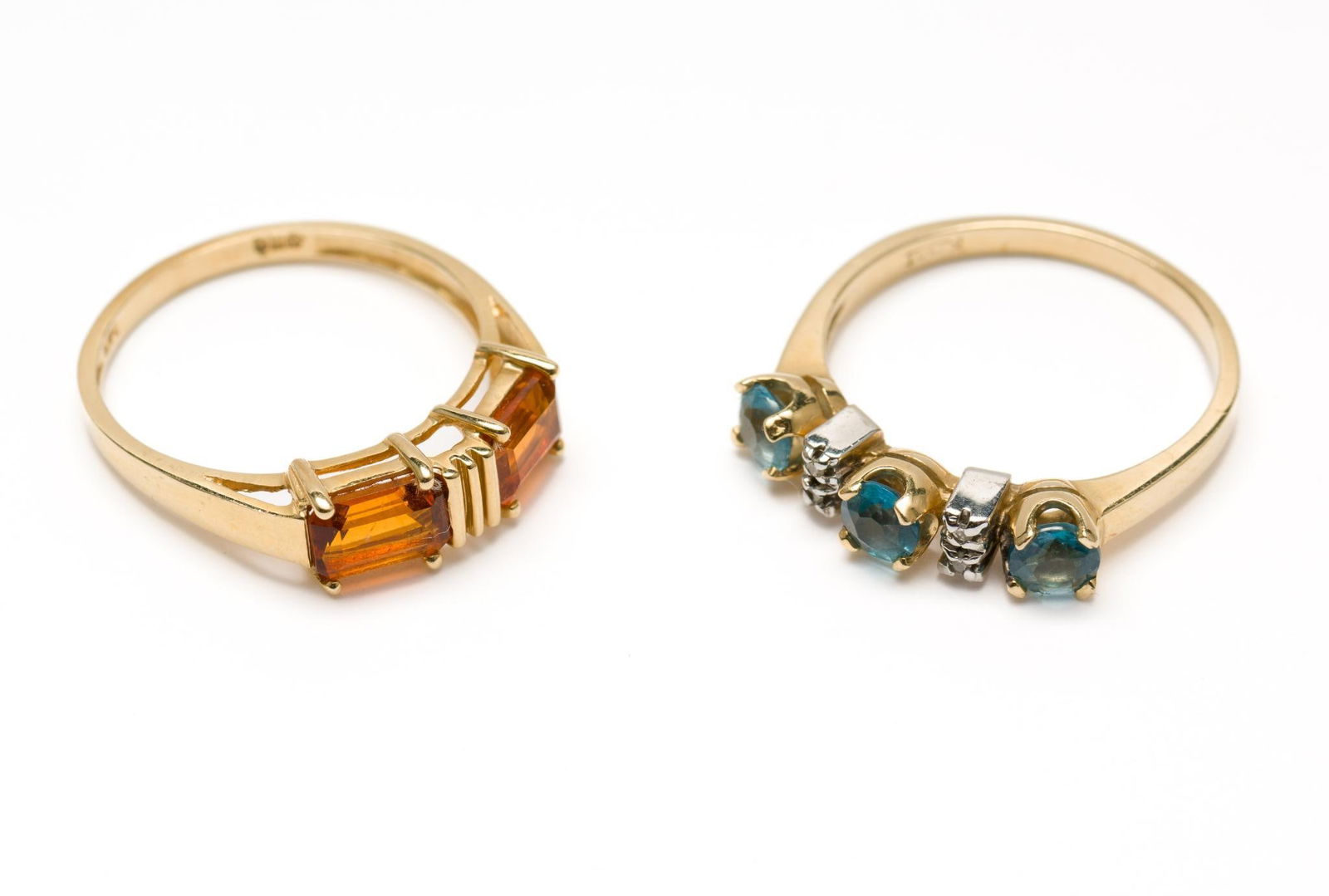 2 14K Gold &; Gemstone Rings (1 of 7)